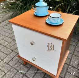 Mesinha de Cabeceira com 2 Gavetas - Bicolor (UNIDADE) miniatura 2