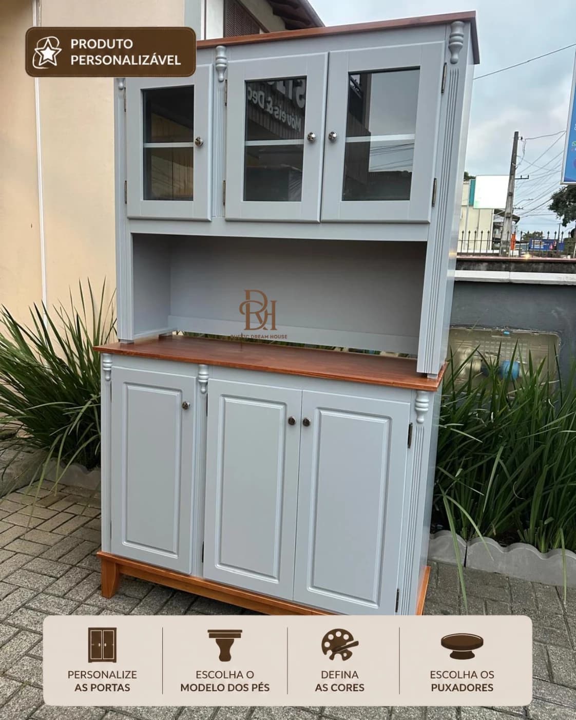 Oratória Retrô 1.20 cm com 6 Portas Personalizável em MDF Laqueado