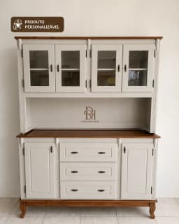 Oratória Retrô 1.60 cm com 6 Portas e 3 Gavetas Personalizável em MDF Laqueado miniatura 4