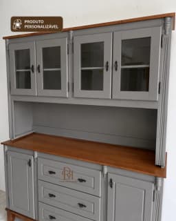 Oratória Retrô 1.60 cm com 6 Portas e 3 Gavetas Personalizável em MDF Laqueado miniatura 5