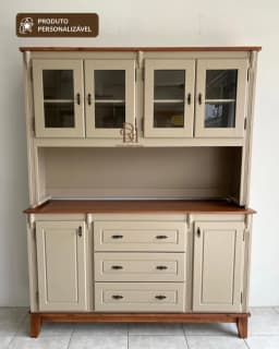 Oratória Retrô 1.60 cm com 6 Portas e 3 Gavetas Personalizável em MDF Laqueado miniatura 3