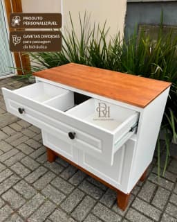 Balcão de Banheiro 80cm Personalizável MDF Laqueado | Rustic Dream House miniatura 2