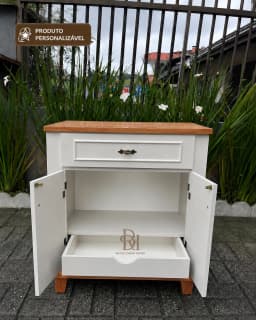 Balcão para Banheiro 80 cm com Gaveta Interna Personalizável em MDF Laqueado miniatura 3