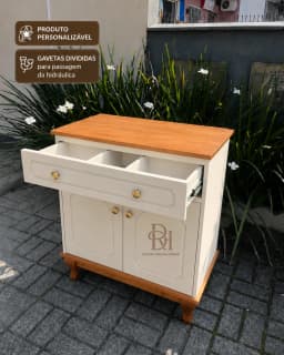 Balcão de Banheiro 70cm Personalizável MDF Laqueado | Rustic Dream House miniatura 2