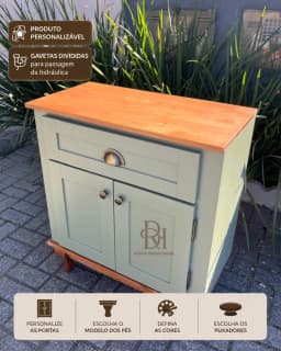 Balcão de Banheiro 70cm Personalizável MDF Laqueado | Rustic Dream House miniatura 1