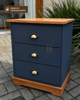 Mesa de Cabeceira 3 Gavetas Personalizável em MDF Laqueado miniatura 6