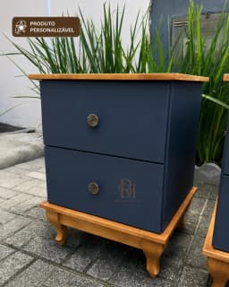 Mesa de Cabeceira 2 Gavetas Personalizável em MDF Laqueado miniatura 7