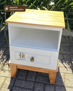 Mesa de Cabeceira com Nicho e 1 Gaveta Personalizável em MDF Laqueado miniatura 6