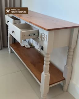 Aparador 1.40 cm com 2 Gavetas Superiores Personalizável em MDF Laqueado miniatura 2