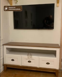 Rack 1.30 cm com 3 Gavetas e Nicho Superior Personalizável em MDF Laqueado miniatura 9