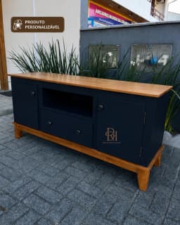 Rack 1.50 cm com 2 Portas e 1 Gaveta Central Personalizável em MDF Laqueado miniatura 7