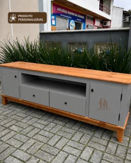 Rack 2.00 cm com 2 Portas e 2 Gavetas Centrais Personalizável em MDF Laqueado miniatura 5
