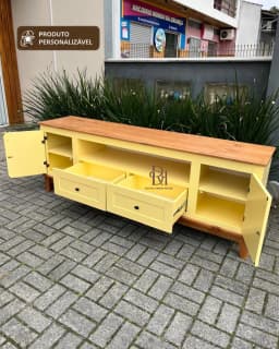 Rack 2.00 cm com 2 Portas e 2 Gavetas Centrais Personalizável em MDF Laqueado miniatura 2