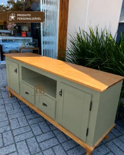 Rack 2.00 cm com 2 Portas e 2 Gavetas Centrais Personalizável em MDF Laqueado miniatura 4