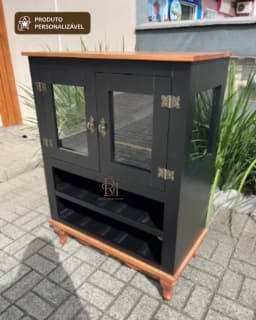 Adega 80 cm com 2 Portas Personalizável em MDF Laqueado miniatura 5