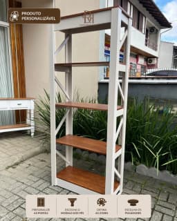 Livreiro 80 cm Personalizável em MDF Laqueado miniatura 1