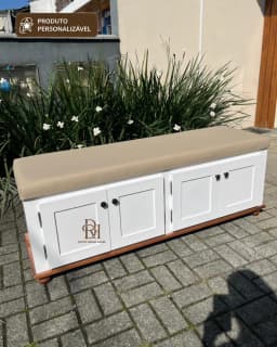 Sapateira 1.60 cm com Estofado e 4 Portas Personalizável em MDF Laqueado miniatura 3
