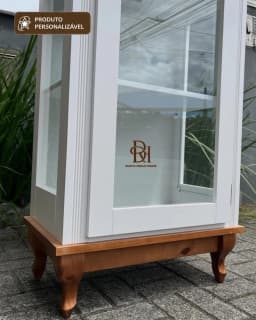 Cristaleira 60 cm 1 Porta Envidraçada Personalizável em MDF Laqueado miniatura 6