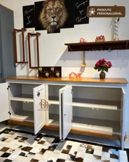 Balcão Buffet 2.00  5 Portas Personalizável em MDF Laqueado miniatura 2