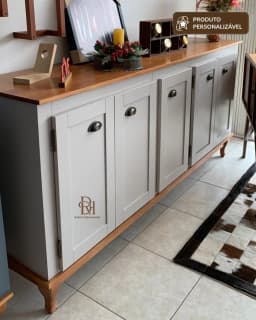 Balcão Buffet 2.00  5 Portas Personalizável em MDF Laqueado miniatura 3