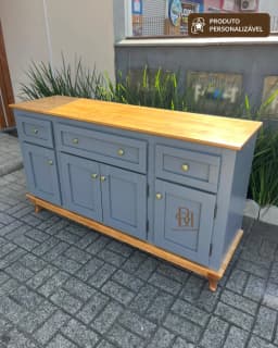 Balcão Buffet 1.60 m 4 Portas e 3 Gavetas Personalizável em MDF Laqueado miniatura 3