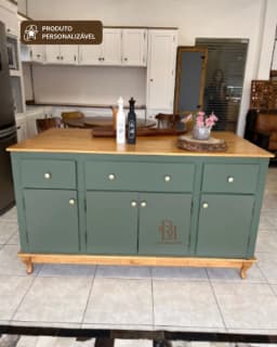 Balcão Buffet 1.60 m 4 Portas e 3 Gavetas Personalizável em MDF Laqueado miniatura 6