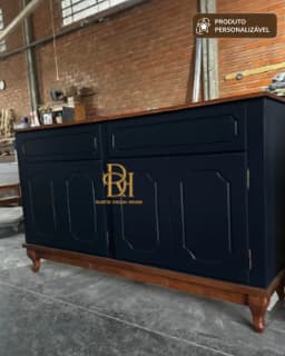Balcão Buffet 1.60 m 4 Portas e 2 Gavetas Personalizável em MDF Laqueado miniatura 4