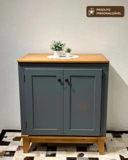 Balcão Buffet 80 cm 2 Portas Personalizável em MDF Laqueado miniatura 4