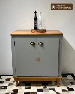 Balcão Buffet 80 cm 2 Portas Personalizável em MDF Laqueado miniatura 3