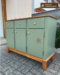 Balcão Buffet 1.20 m 3 Portas e 3 Gavetas Personalizável em MDF Laqueado miniatura 8