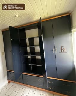 Roupeiro 2.40 m 6 Portas e 6 Gavetas Personalizável em MDF Laqueado miniatura 2