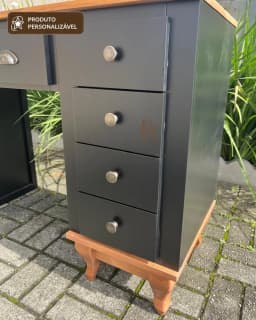 Escrivaninha 1.20 m com 5 Gavetas Personalizável em MDF Laqueado miniatura 2