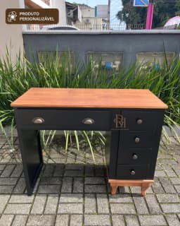 Escrivaninha 1.20 m com 5 Gavetas Personalizável em MDF Laqueado miniatura 3