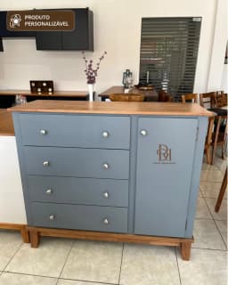 Cômoda 1.20 m com 4 Gavetas e 1 Porta Personalizável em MDF Laqueado miniatura 4