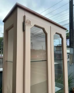 Cristaleira 80 cm 2 Portas e 1 Gaveta – Frete Rápido miniatura 4