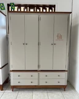 Guarda-Roupa 1.60 m 4 Portas e 4 Gavetas – Frete Rápido miniatura 1