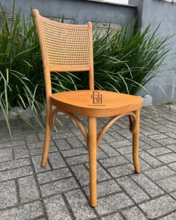 Cadeira em Madeira Maciça de Tauari com Tela de Rattan – Frete Rápido miniatura 1