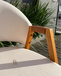 Cadeira Eclipse Estofada em Linho – Linha Rustic miniatura 3