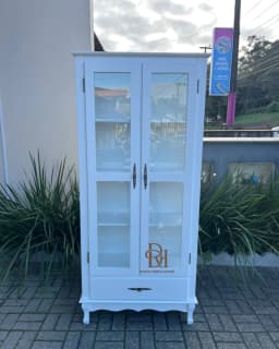 Cristaleira 2 Portas com Laterais Envidraçadas Branca – Frete Rápido miniatura 2
