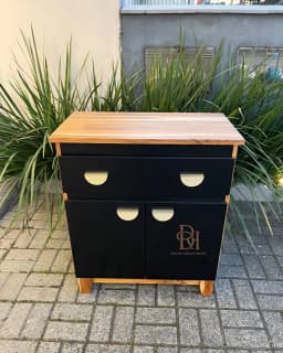Balcão para Banheiro 100% Resistente à Água em Teca Preto – Frete Rápido miniatura 2