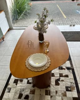 Mesa de Jantar Orgânica em Laminado de Tauari - Frete Rápido miniatura 2