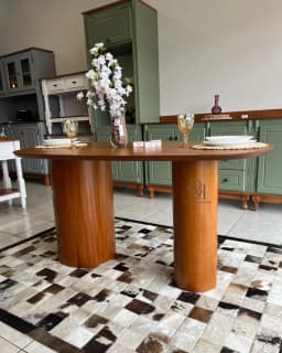 Mesa de Jantar Orgânica em Laminado de Tauari - Frete Rápido miniatura 3