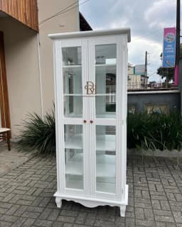 Pronta Entrega - Cristaleira 2 Portas com Fundo Espelhado miniatura 1