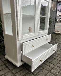 Pronta Entrega - Cristaleira 2 Portas com Laterais Envidraçadas miniatura 2