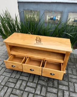 Rack TV Tupia Envernizado com 3 Gavetas miniatura 4