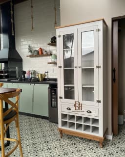 Cristaleira com Adega - Linha Mexicana miniatura 1