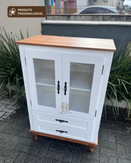 Mini Cristaleira 80cm com 2 Portas e 2 Gavetas Personalizável miniatura 3