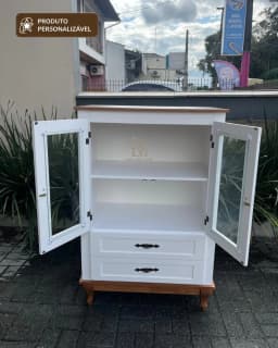 Mini Cristaleira 80cm com 2 Portas e 2 Gavetas Personalizável miniatura 4