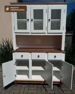 Oratória 1.20 cm com 6 Portas e 3 Gavetas Personalizável em MDF Laqueado miniatura 2