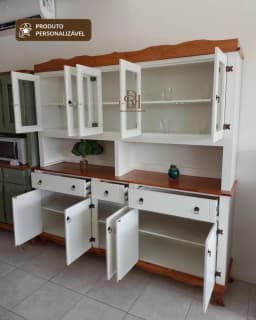 Oratória Clássica 2.00 cm com 10 Portas e 3 Gavetas Personalizável em MDF Laqueado miniatura 2